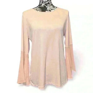 Calvin Klein Women's Pink Flared Sleeve Blouse Size Small